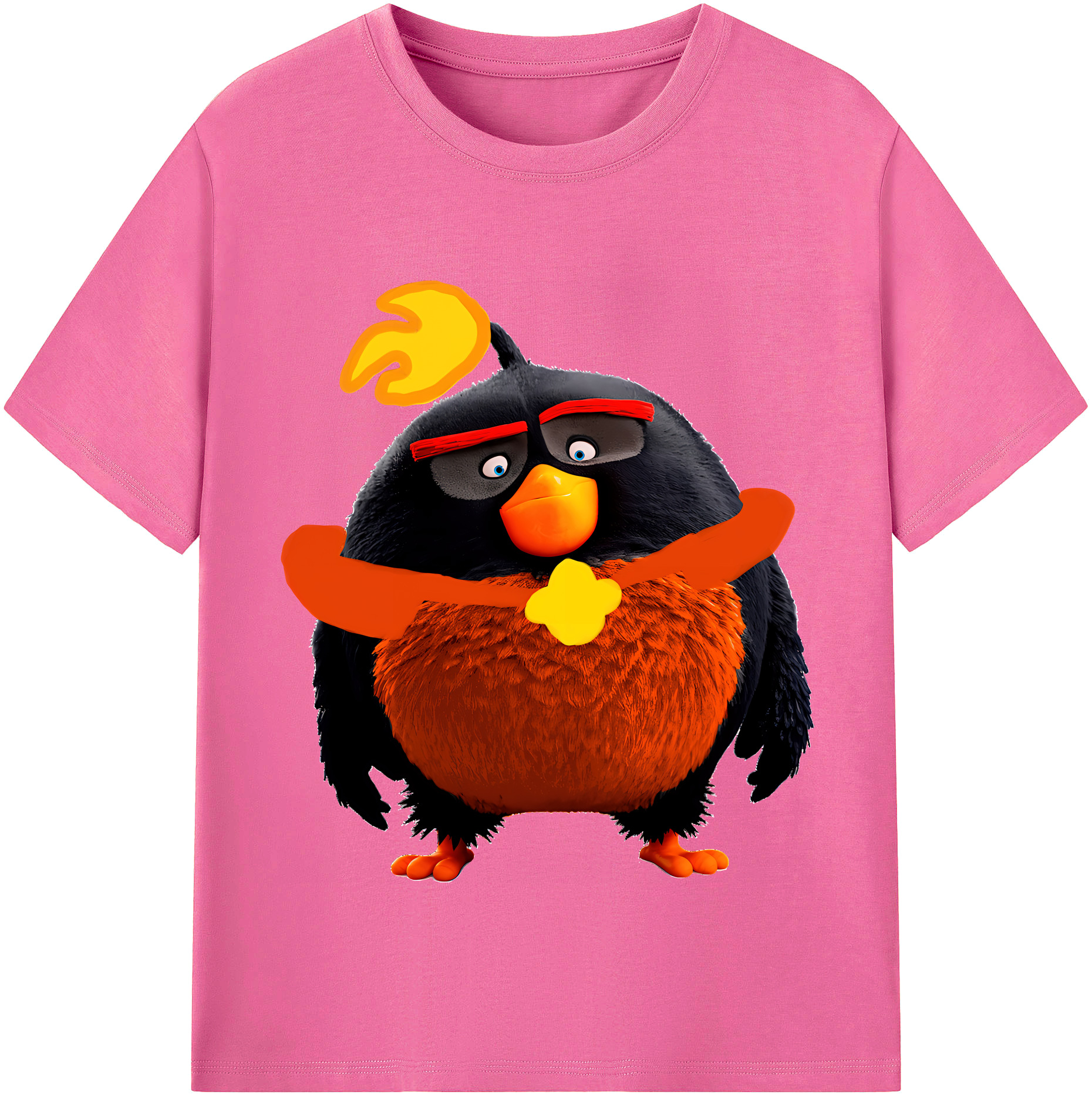 （画像用） Angry Birds アングリーバード レディースカジュアルプリントTシャツ（綿100％）